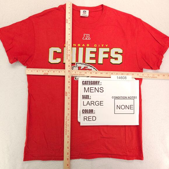 NFL Kansas City Chiefs Crew Neck Graphic Football T-Shirt Mens Size Large L Red - Picture 5 of 9